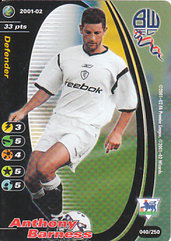 Anthony Barness Bolton Wanderers 2001/02 Wizards of the Coast #40